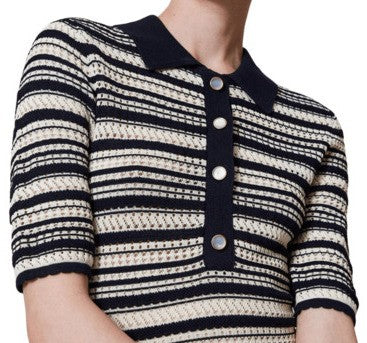 Twin-Set Maxi Dress With Striped Pattern