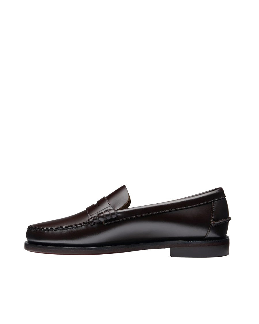 Sebago Classic Dan Hand-Stitched Brown Leather Moccasins