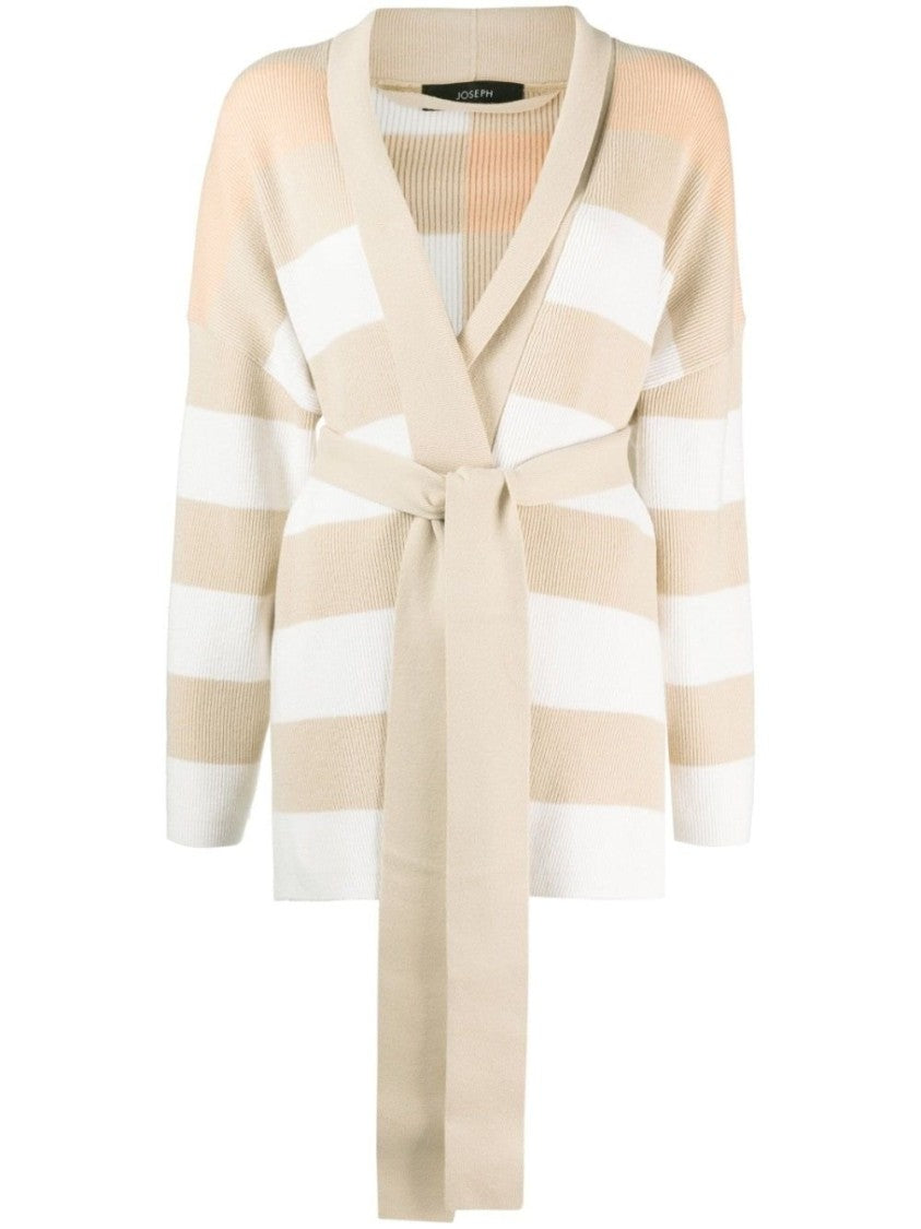 Joseph Relaxed Fit Striped Cashmere Blend Cardigan