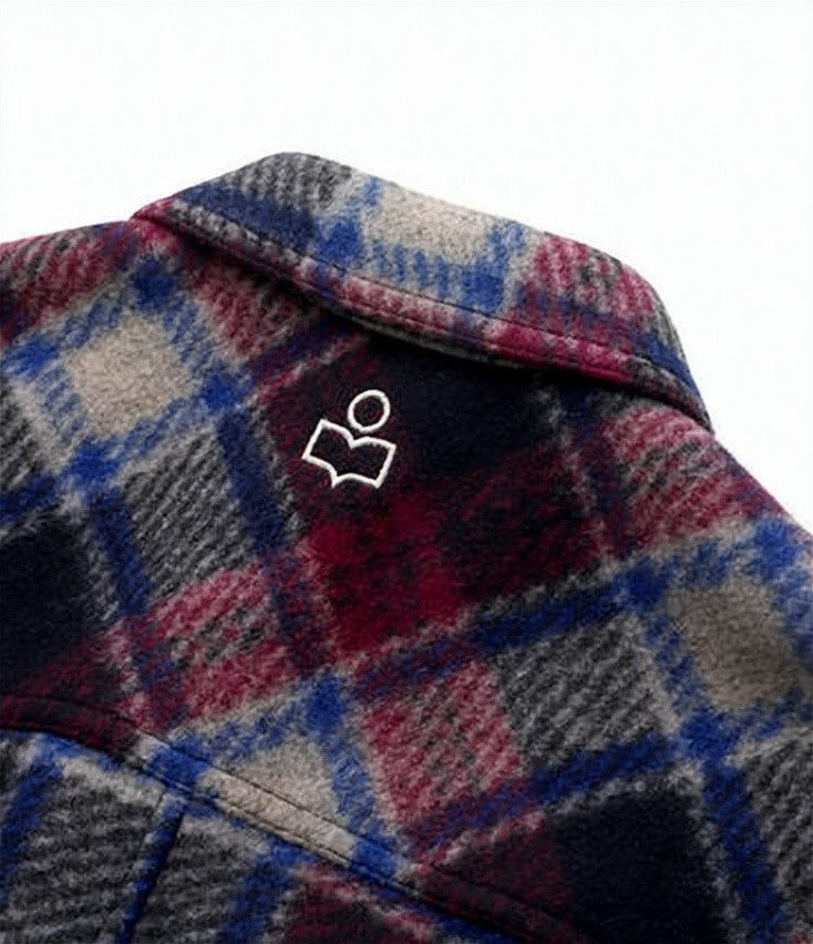 Isabel Marant Plaid Casual Jacket With Button-Up Front