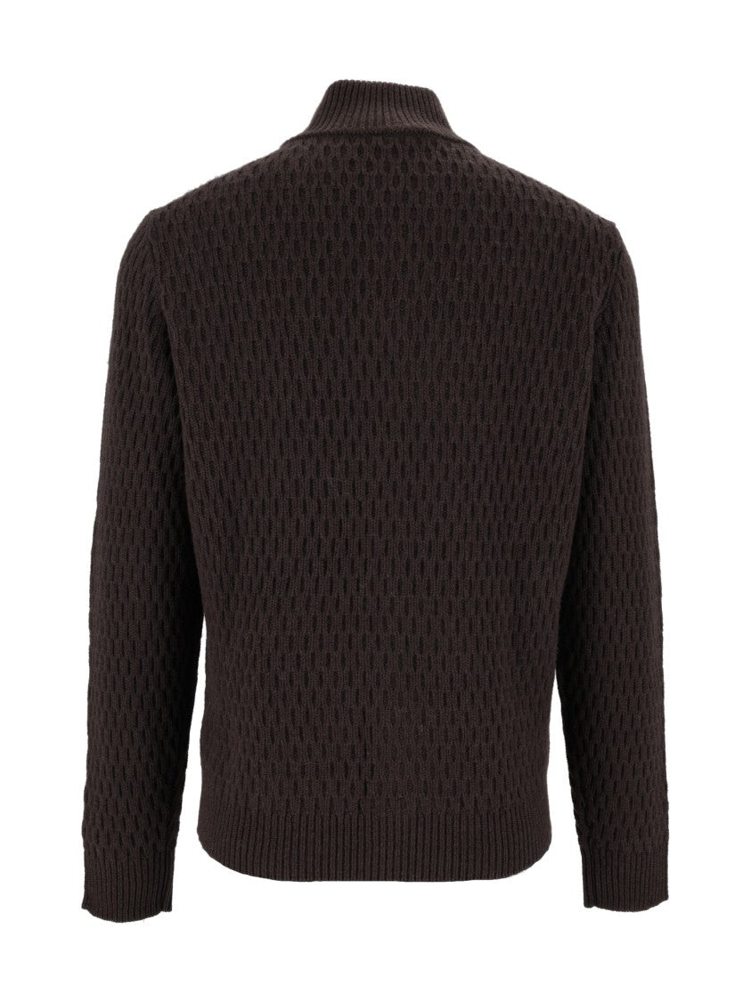Peserico Textured Button-Up Knit Cardigan