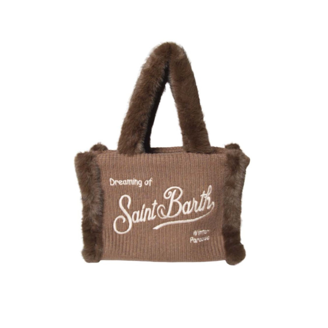 Mc2 Saint Barth Structured Brown Handbag With Timeless Design