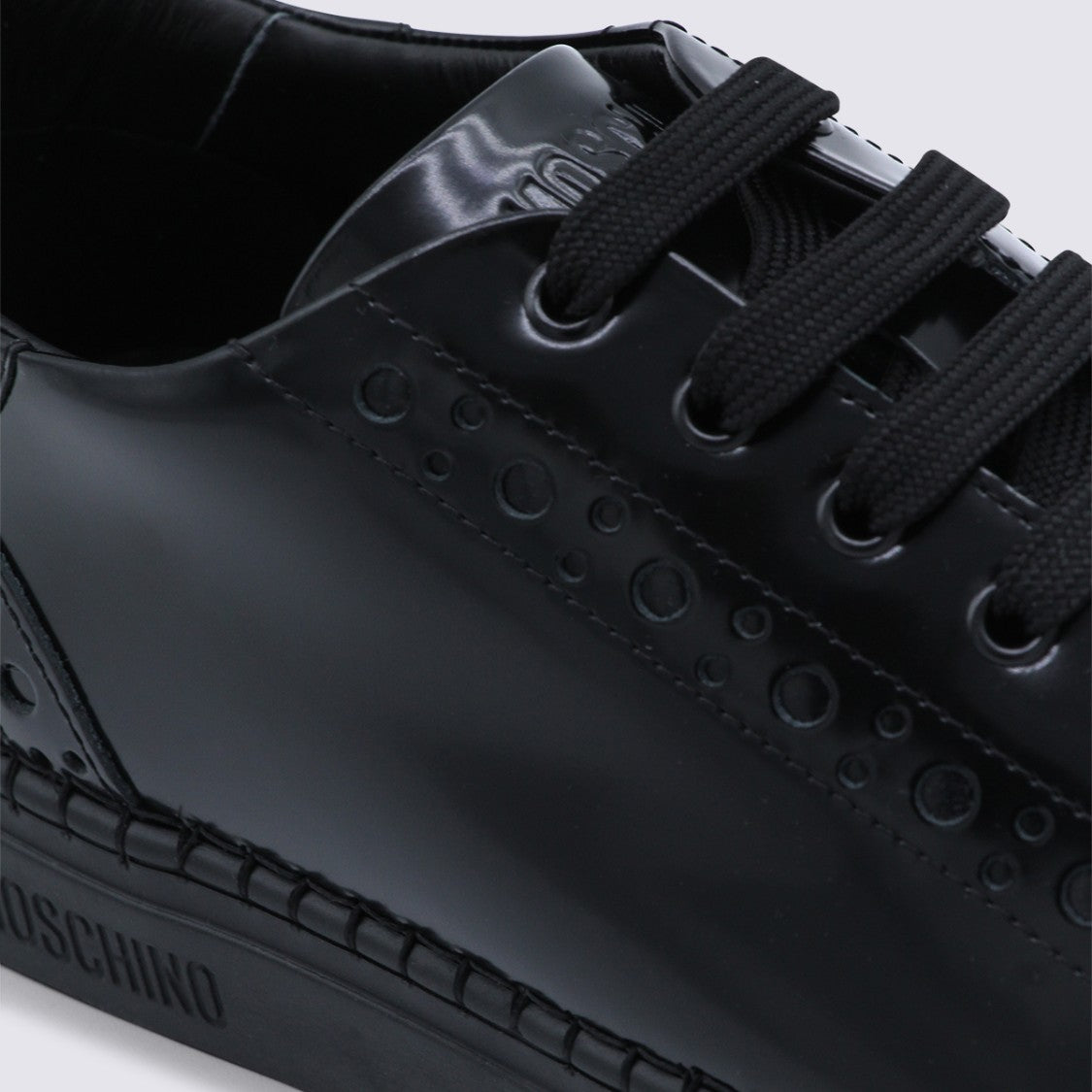 Moschino Classic Lace-Up Low-Top Sneakers