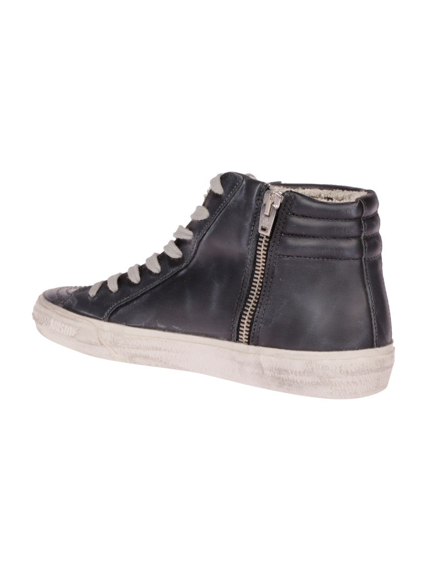 Golden Goose Black Leather Sneakers