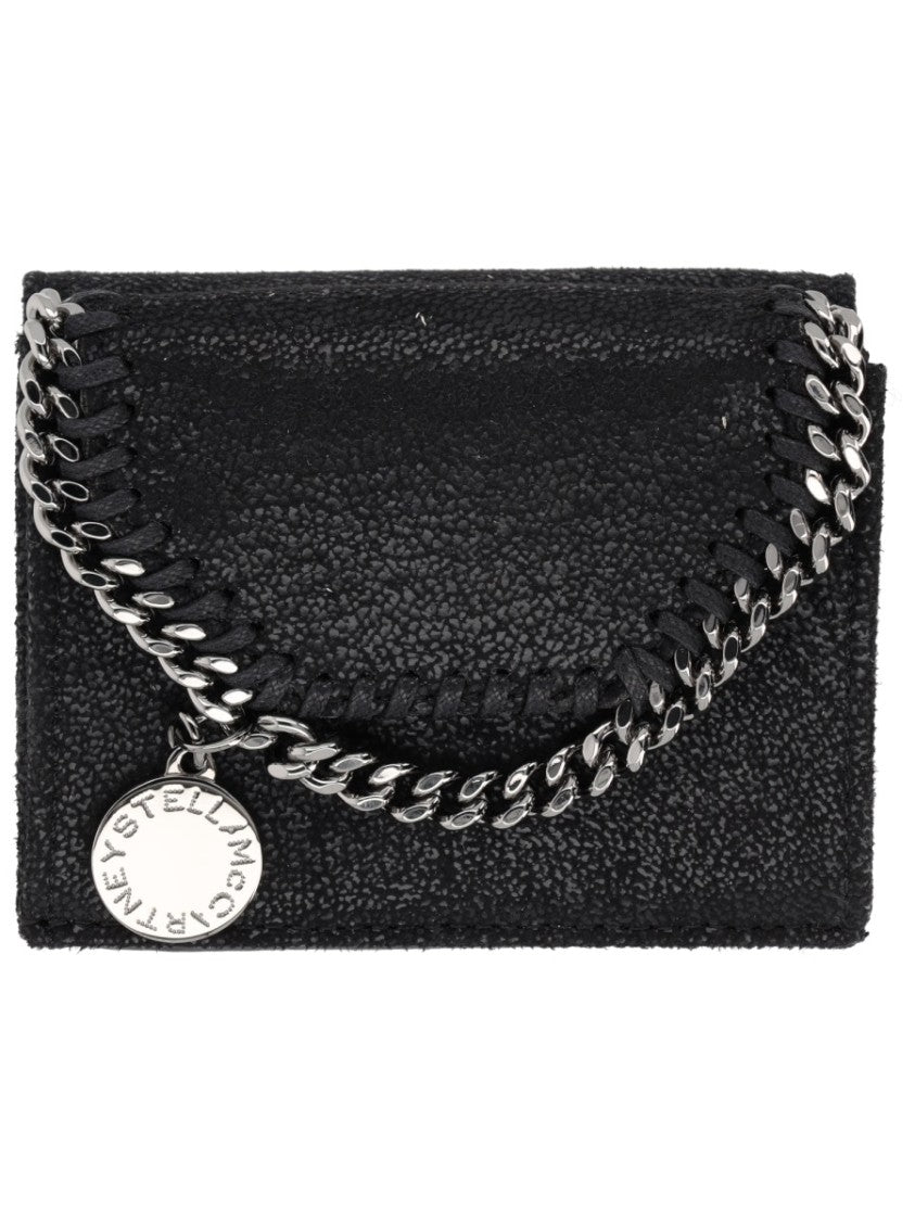 Stella Mccartney Falabella Textured Chain Trim Card Holder