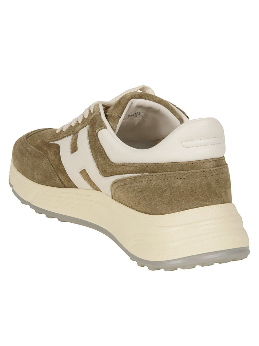 Hogan Brown Hyperlight Calf Leather Suede Sneakers