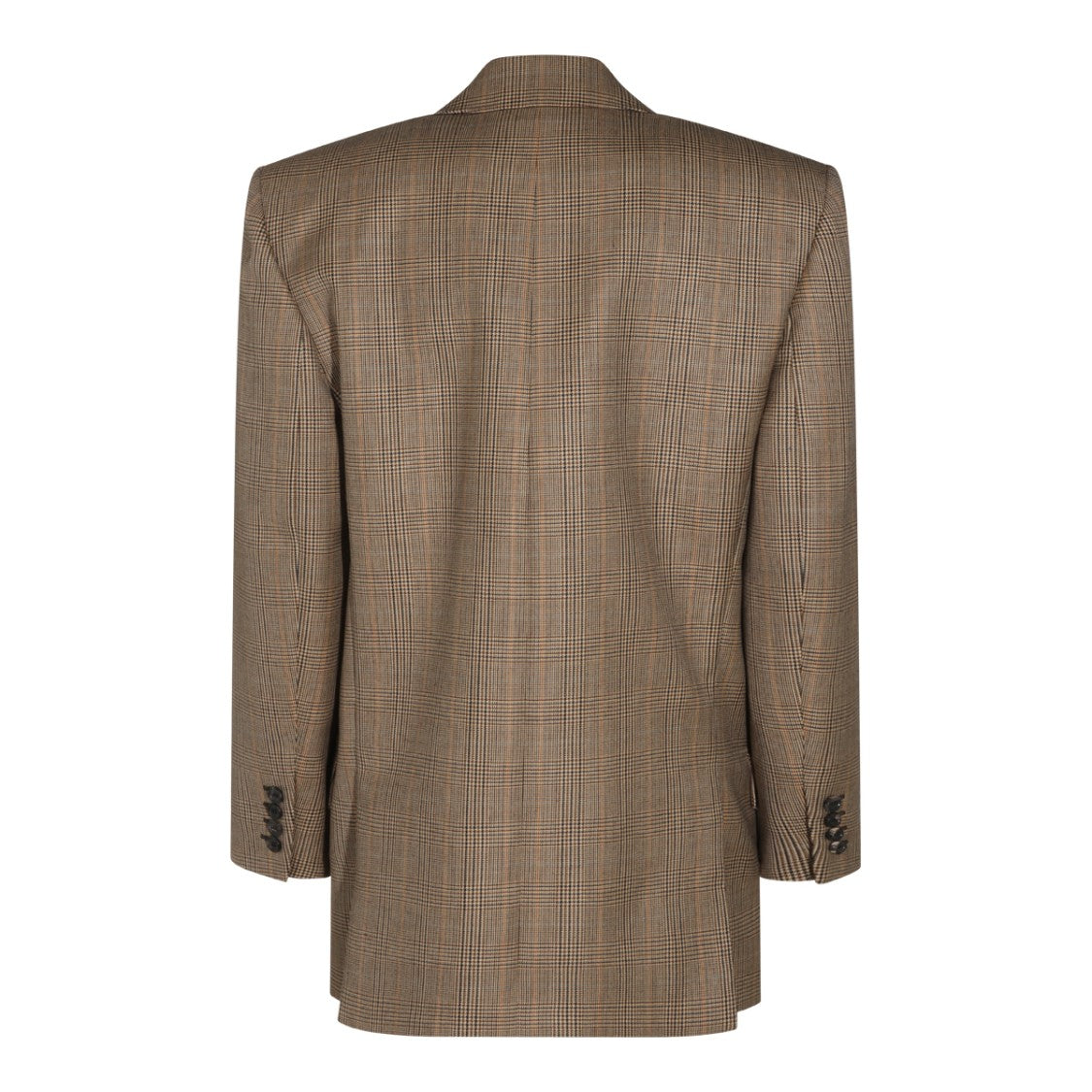 Saint Laurent Beige Prince Of Wales Wool Blazer