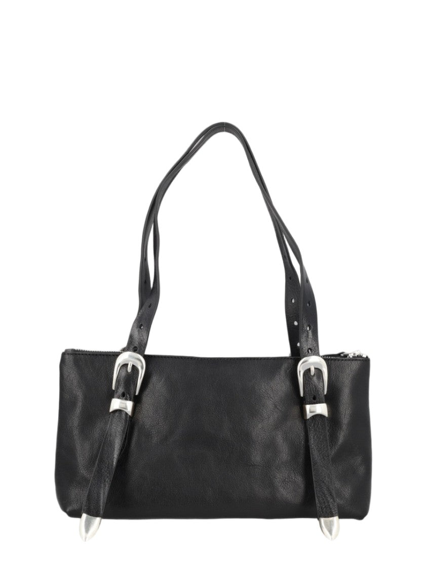 Our Legacy Black Smooth Leather Rectangular Shoulder Bag