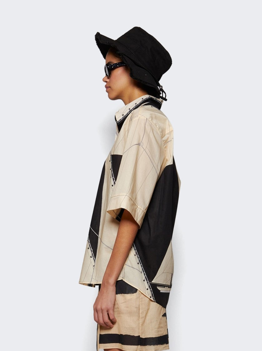 Johanna Ortiz Salty Promises Shirt Sand And Ecru