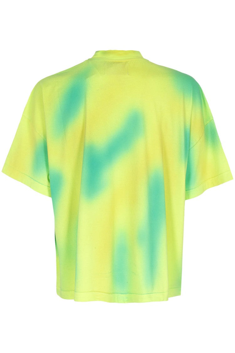 Bonsai Yellow/Green Tie-Dye Effect Cotton T-Shirt