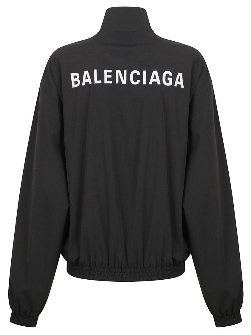 Balenciaga High Collar Black Sports Jacket
