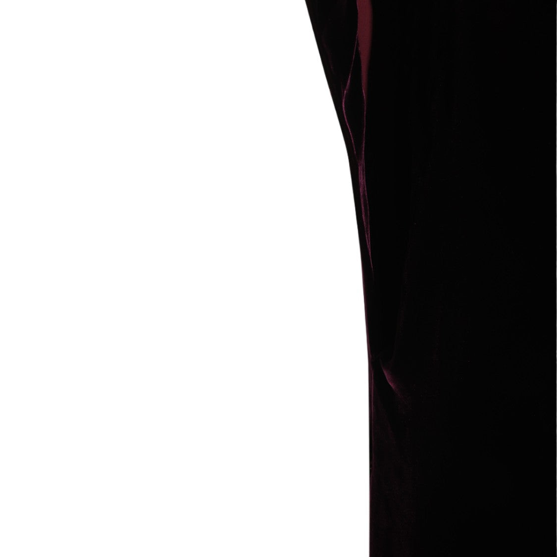 Alberta Ferretti Floor-Length Velvet Dress With High Neckline And Draped Sleeves