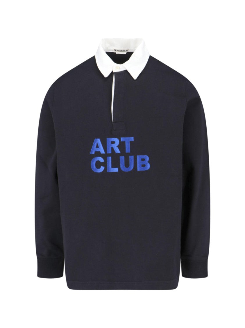 J. W. Anderson Dark Blue Art Club Rugby Shirt