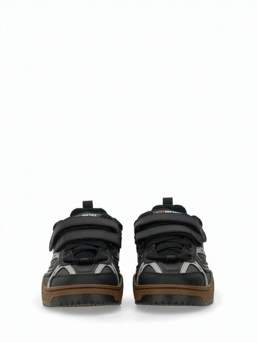 Diesel Calf Leather And Polyester Sneakers