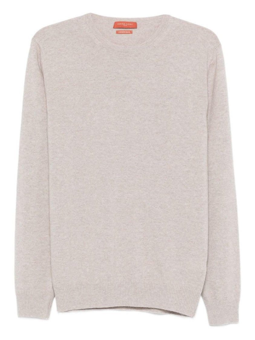 Daniele Fiesoli Wool-Cashmere Blend Gray Sweater