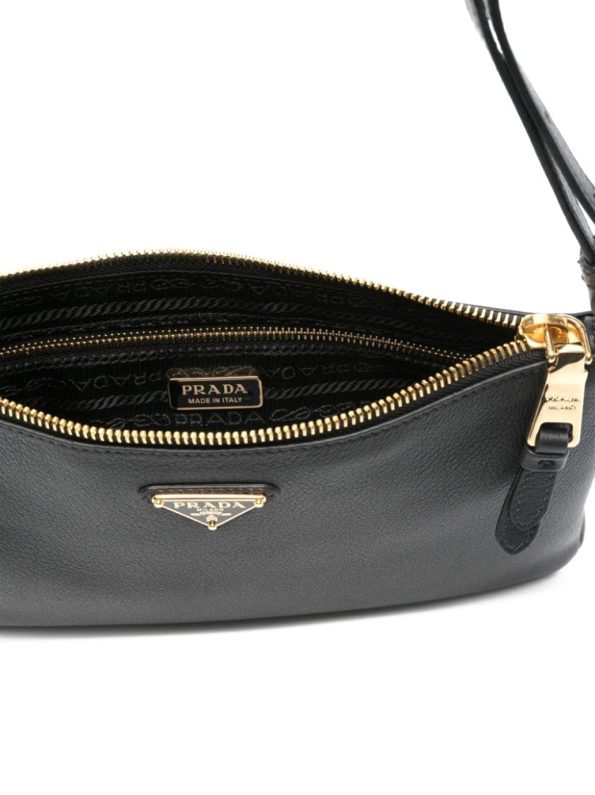 Prada Triangle-Logo Shoulder Bag In Smooth Grain Calf Leather
