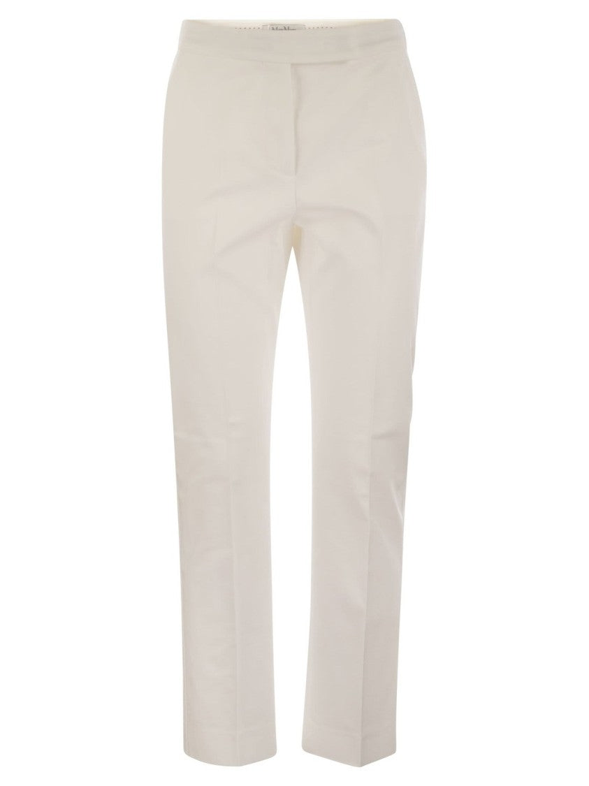 Max Mara Tailored Straight-Leg Trousers In Warm Brown Hue