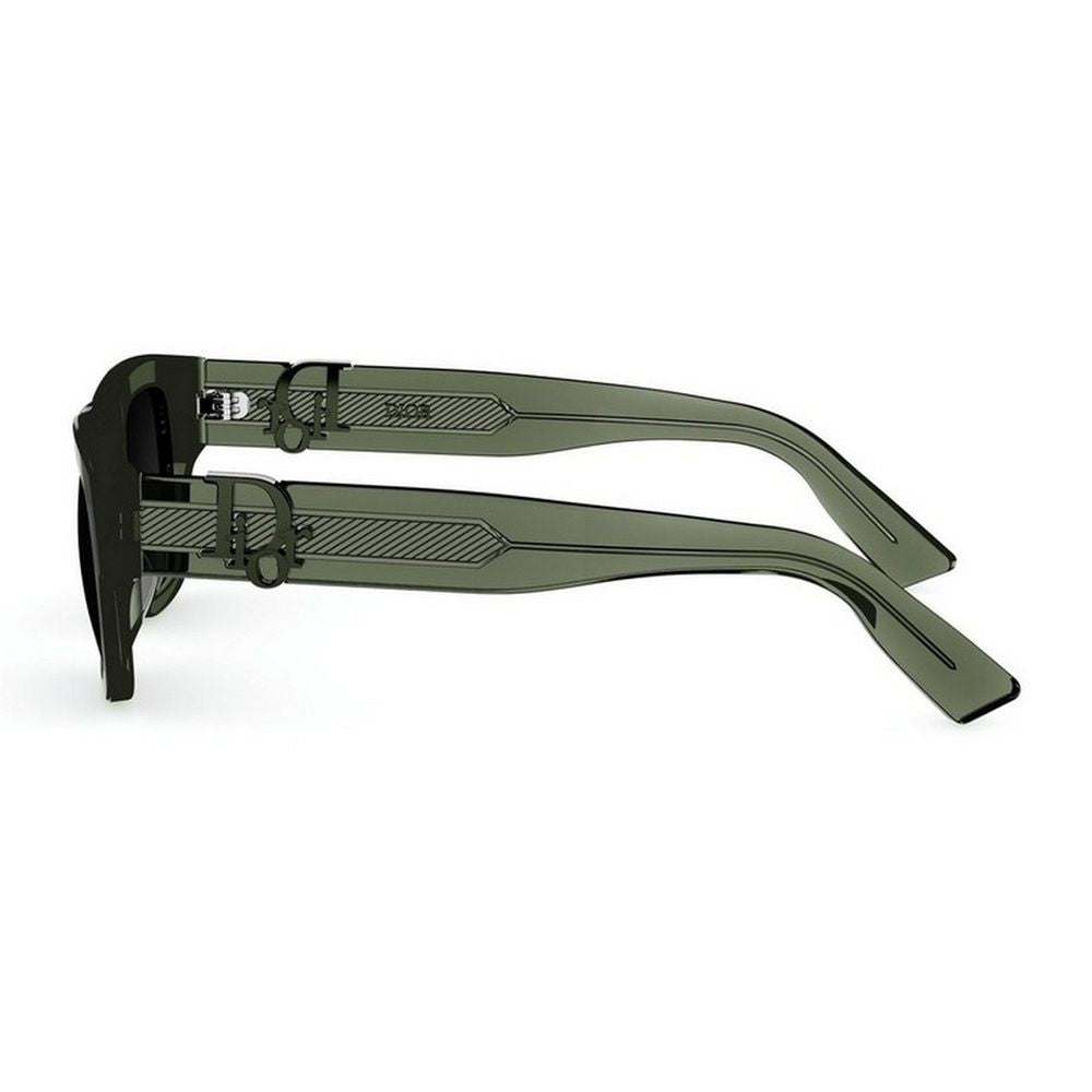 Dior Oblique S3i Translucent Green Acetate Rectangular Dioroblique Sunglasses