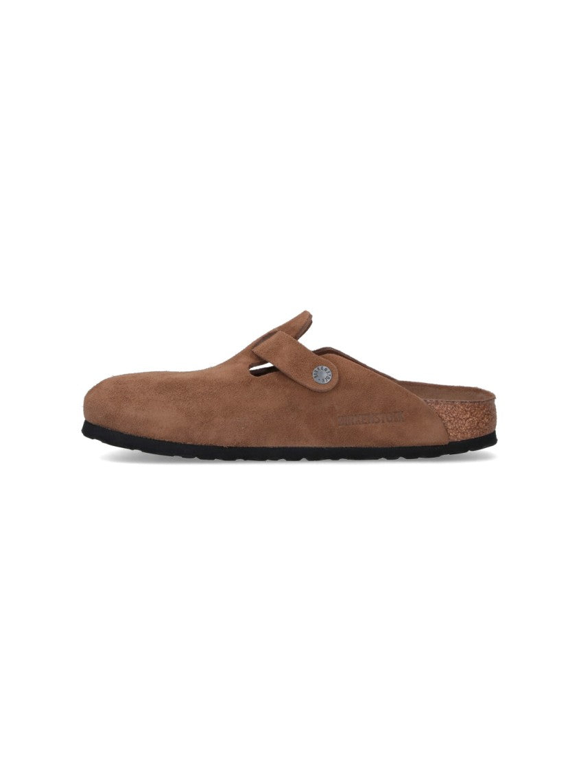Birkenstock "Boston" Mules – Brown