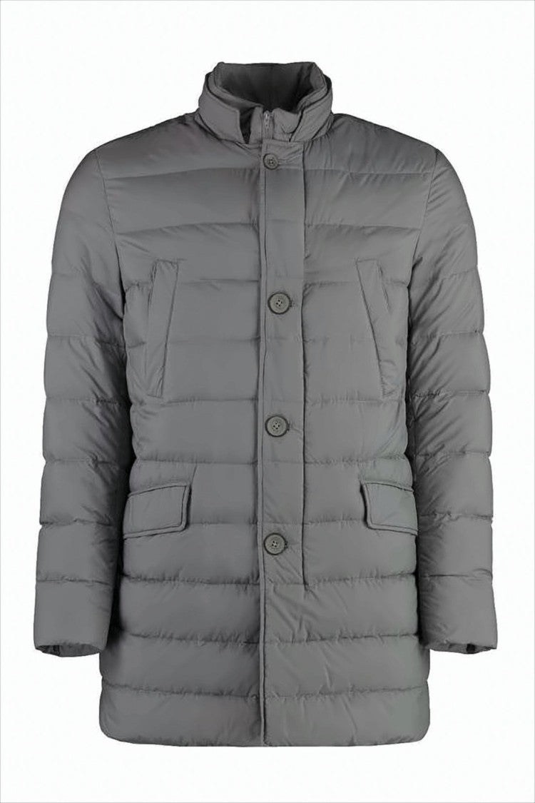 Herno Quilted Padded Jacket With Stand Collar And Multi-Pocket Design