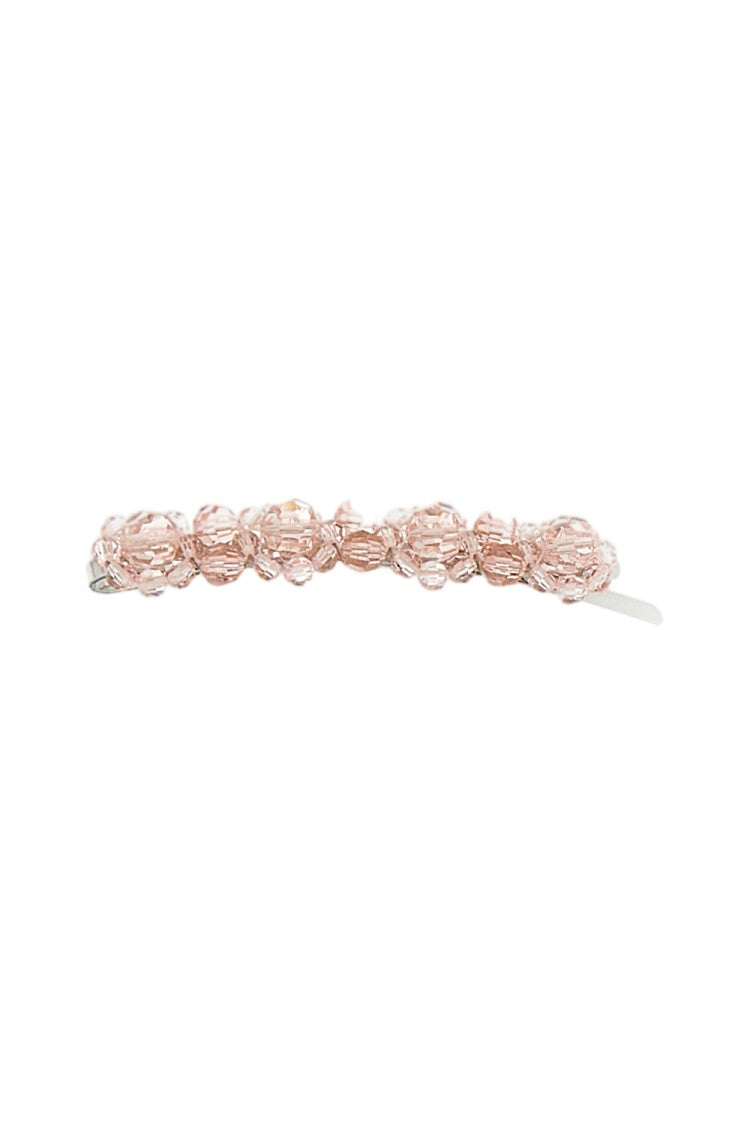 Simone Rocha Pale Pink Glass Crystal Beaded Hair Clip