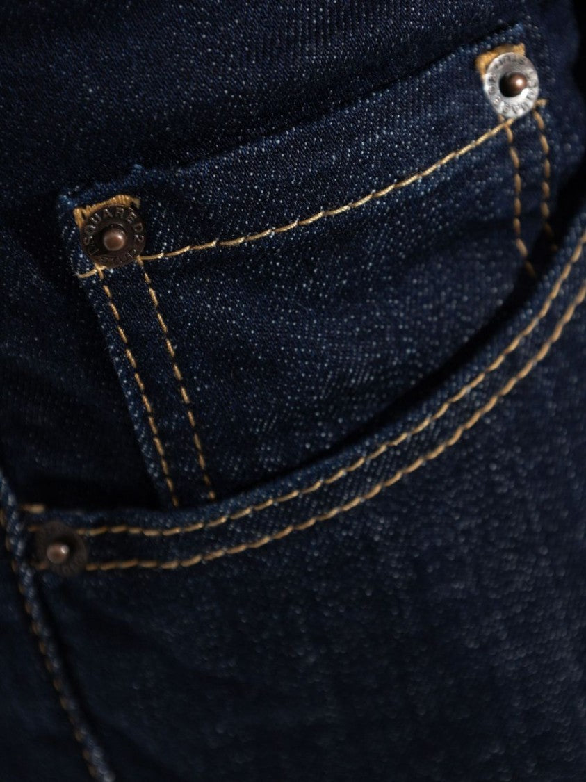 Dsquared2 Classic Navy Blue Straight Leg Jeans