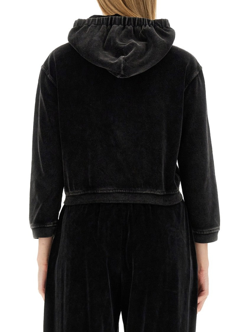 T By Alexander Wang Velour Sweatshirt