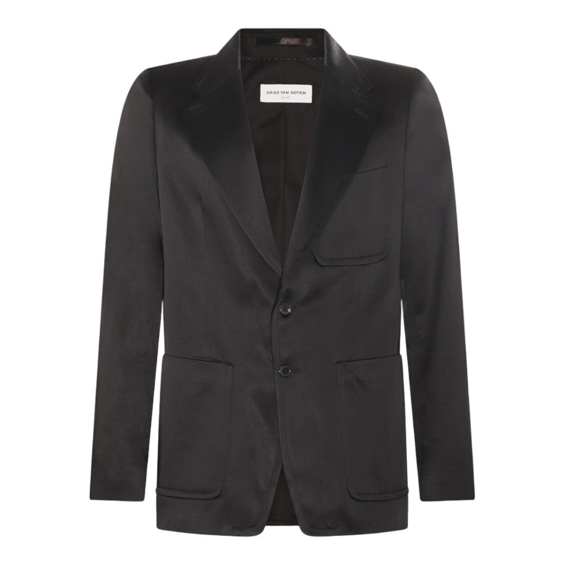 Dries Van Noten Tailored Black Jacket With Classic Two-Button Closure