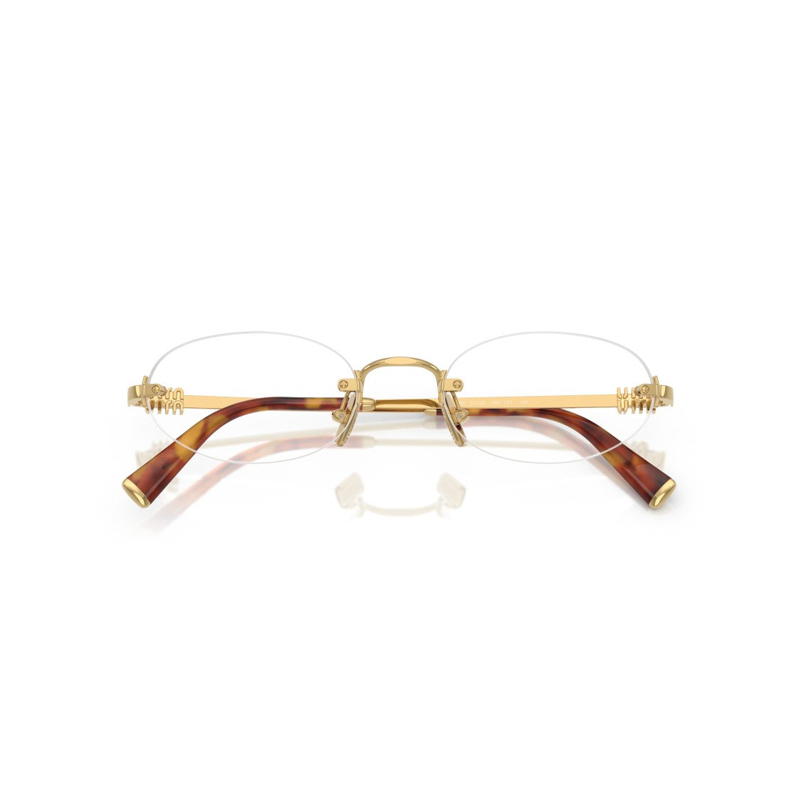 Miu Miu 0Mu 53Wv Rimless Oval Sunglasses