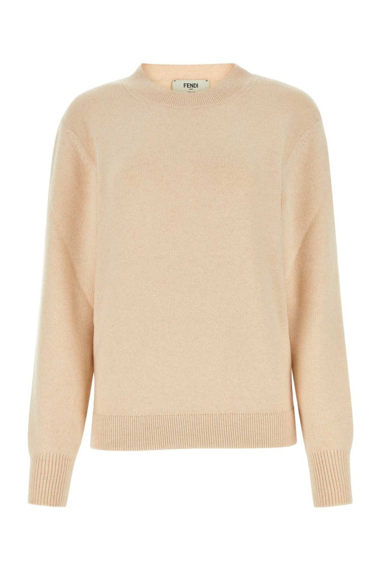 Fendi Sand Stretch Wool Blend Sweater
