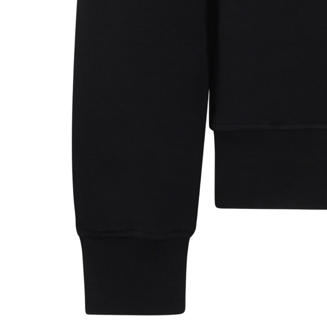 Ami Paris Classic Black Sweater With Crew Neckline And Ribbed Finish