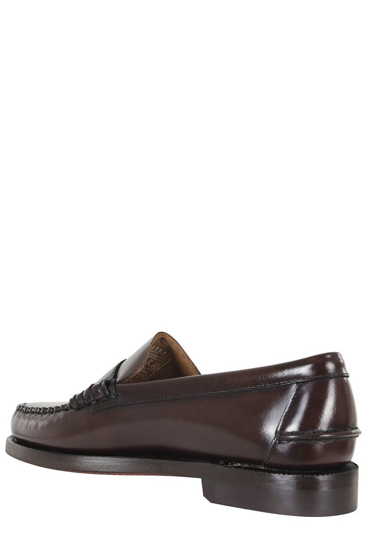 Sebago Brown Burgundy Classic Dan Leather Penny Loafers