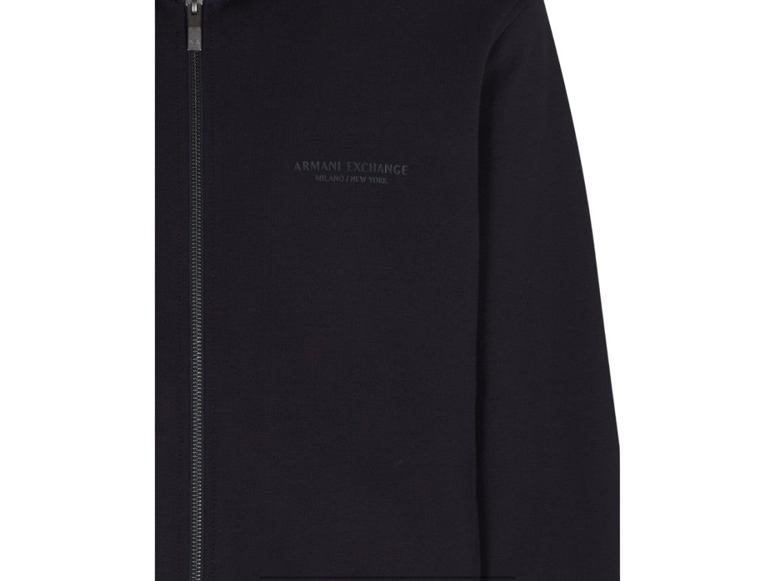 Armani Exchange Zip-Up Sweatshirt With Drawstring Hood