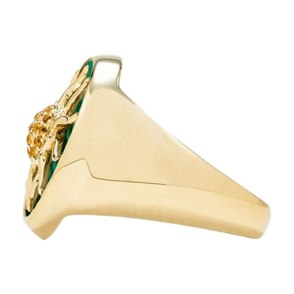 Yvonne Leon Fil Soleil Fuchsia Bracelet In Yellow Gold