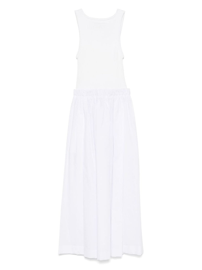 Iceberg Sleek White Dress With Square Neckline