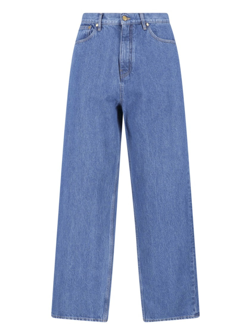 Jil Sander Blue Straight-Leg Classic Five-Pocket Jeans