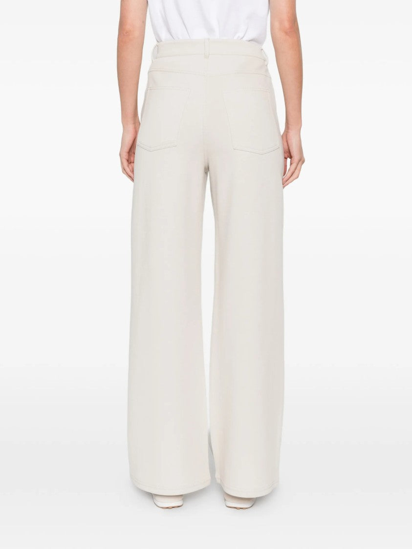 Max Mara Wide-Leg Pants With High Waist And Structured Finish