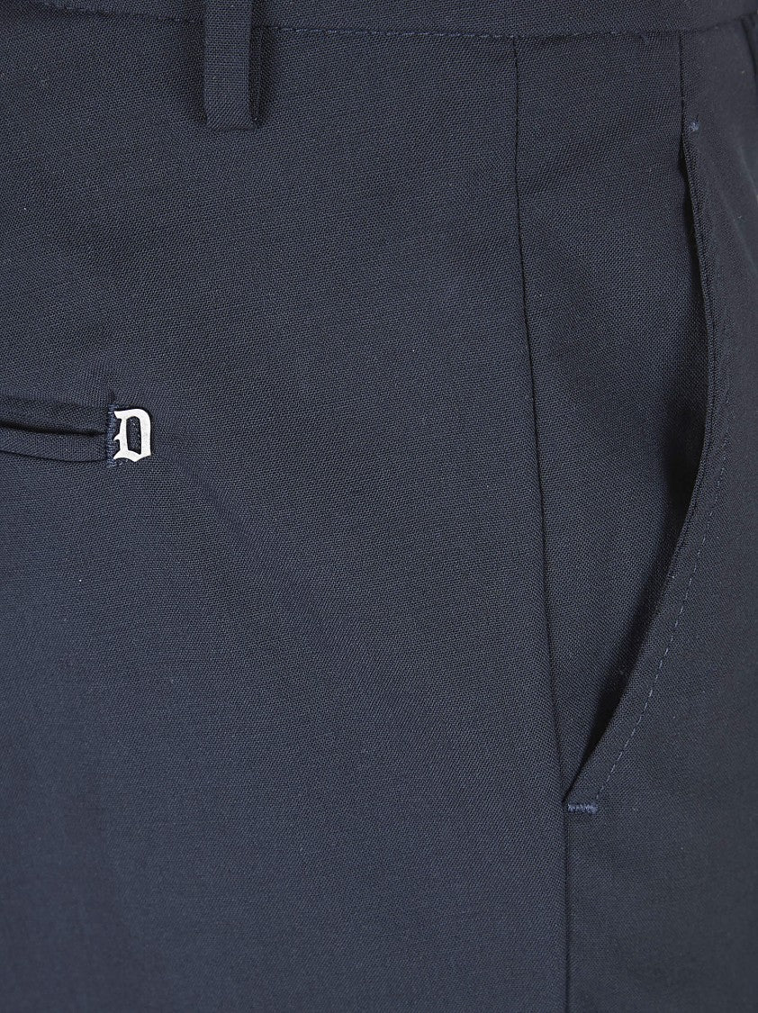 Dondup Gaubert Cotton Trousers With Low-Rise Waist And Tapered Leg
