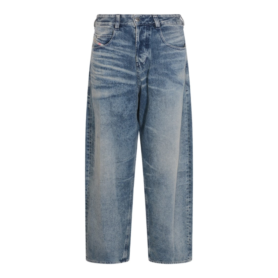 Diesel Relaxed Wide-Leg Jeans With Faded Wash