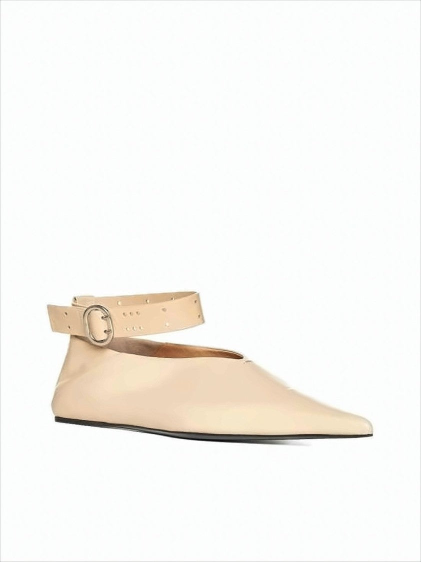 Jil Sander Pointed Toe Goat Leather Flats