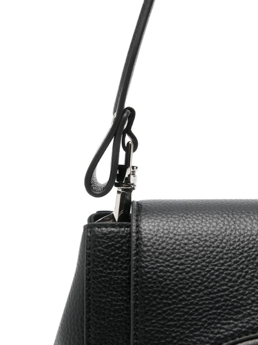Vivienne Westwood Black Grained Chain Detail Top Bag