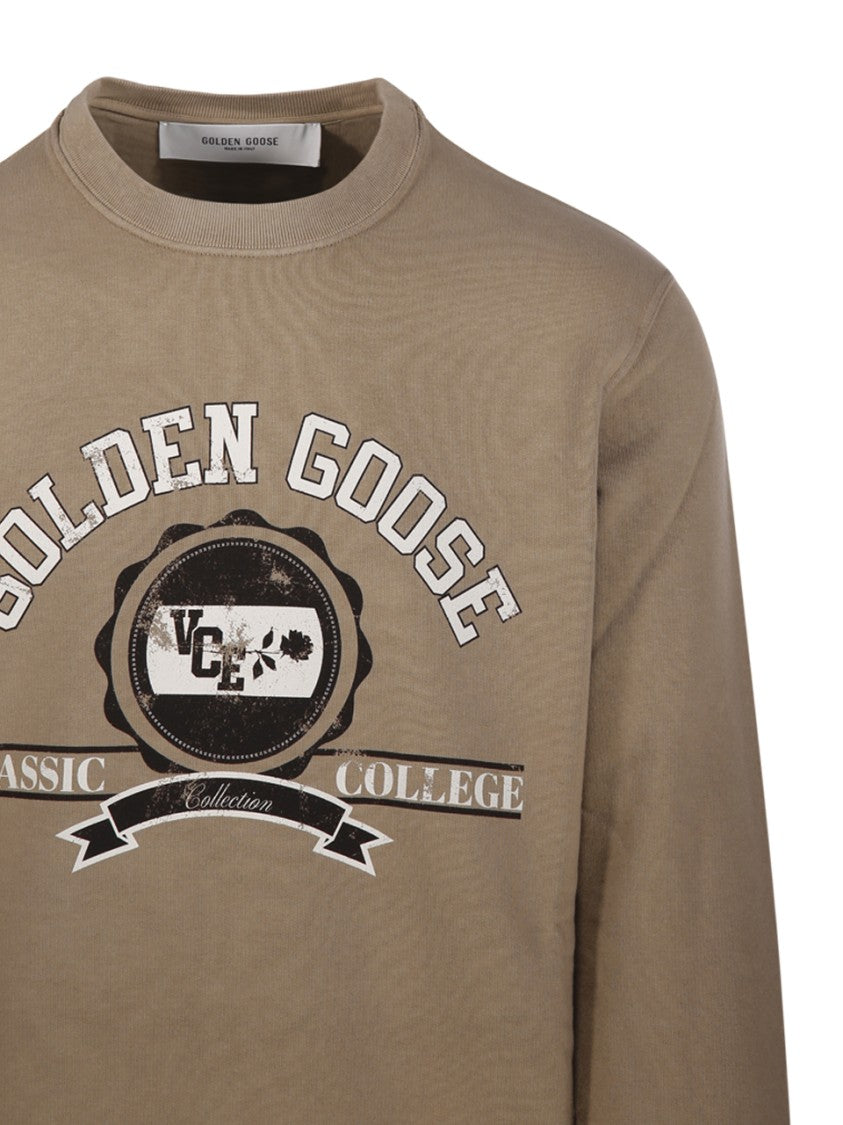 Golden Goose Journey M`S Crew Neck Sweatshirt With Print