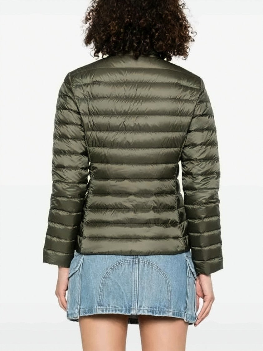 Moncler Quilted Short Padded Jacket With High Collar
