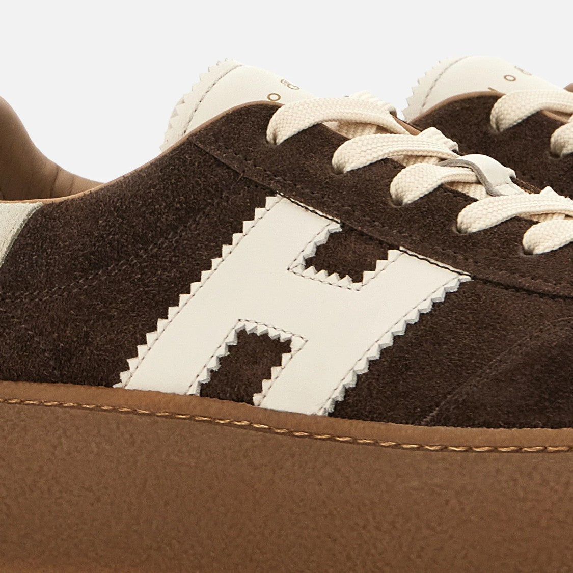 Hogan Dark Brown Suede Platform Sneakers