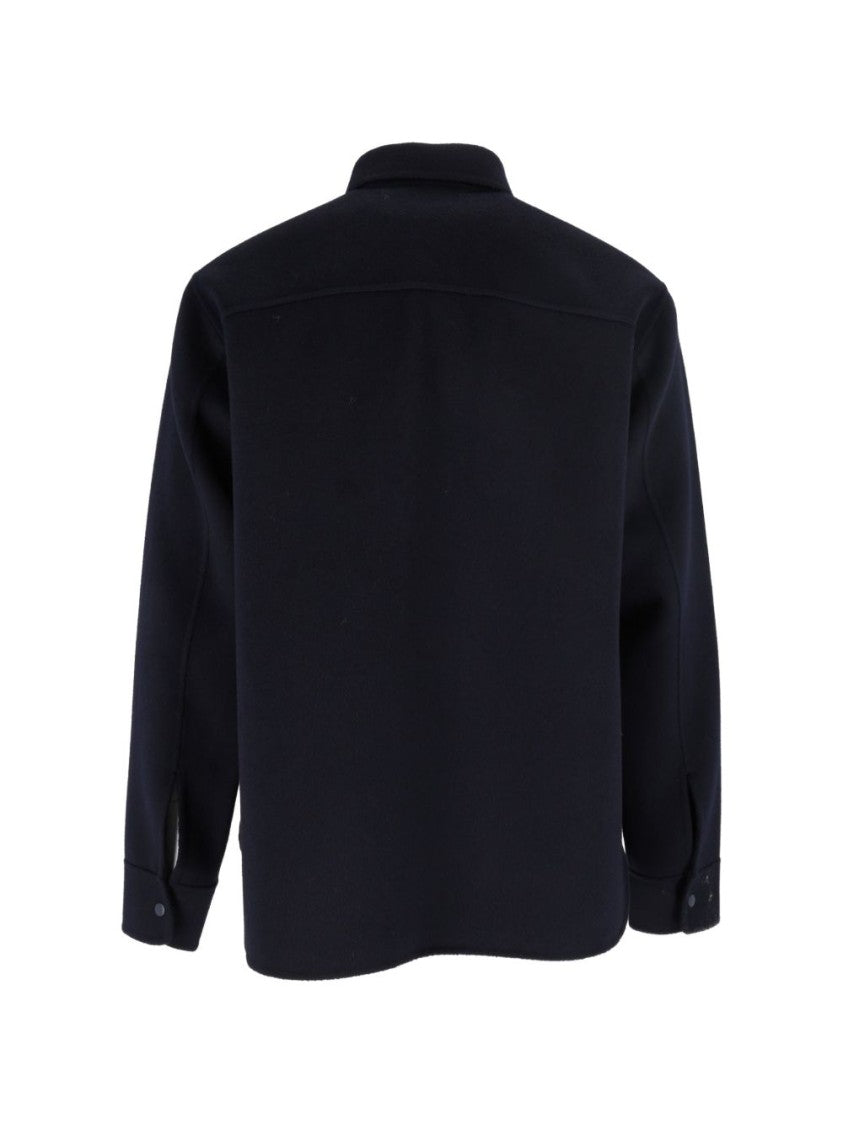 Aspesi Black Structured Flap Pocket Shirt Jacket