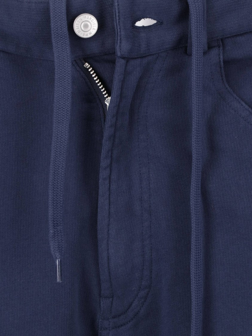 Mm6 By Maison Margiela Blue Cotton Wide-Leg Pants