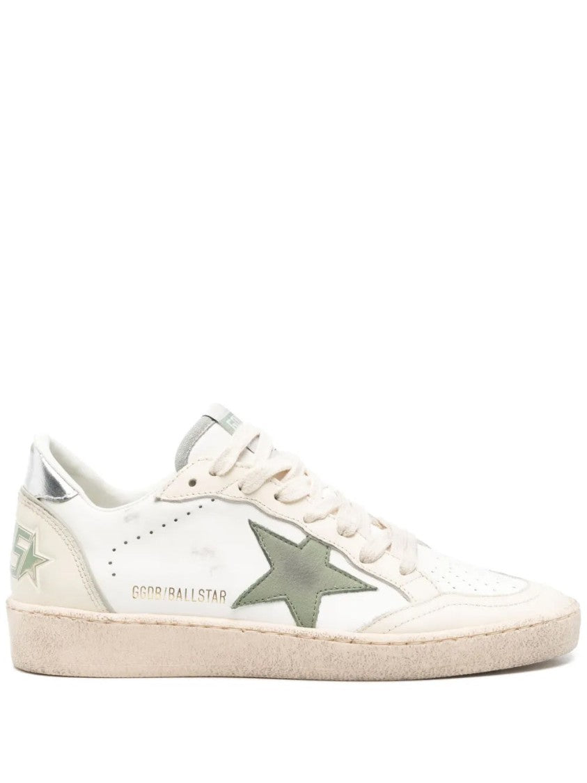 Golden Goose Low-Top White Trainers With Contrasting Star Detail