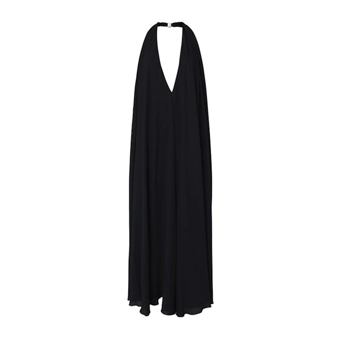 Jacquemus Deep V-Neck Maxi Dress With Halter Neck Design