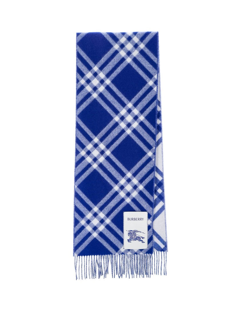 Burberry Plaid Fringed Edges Scarf