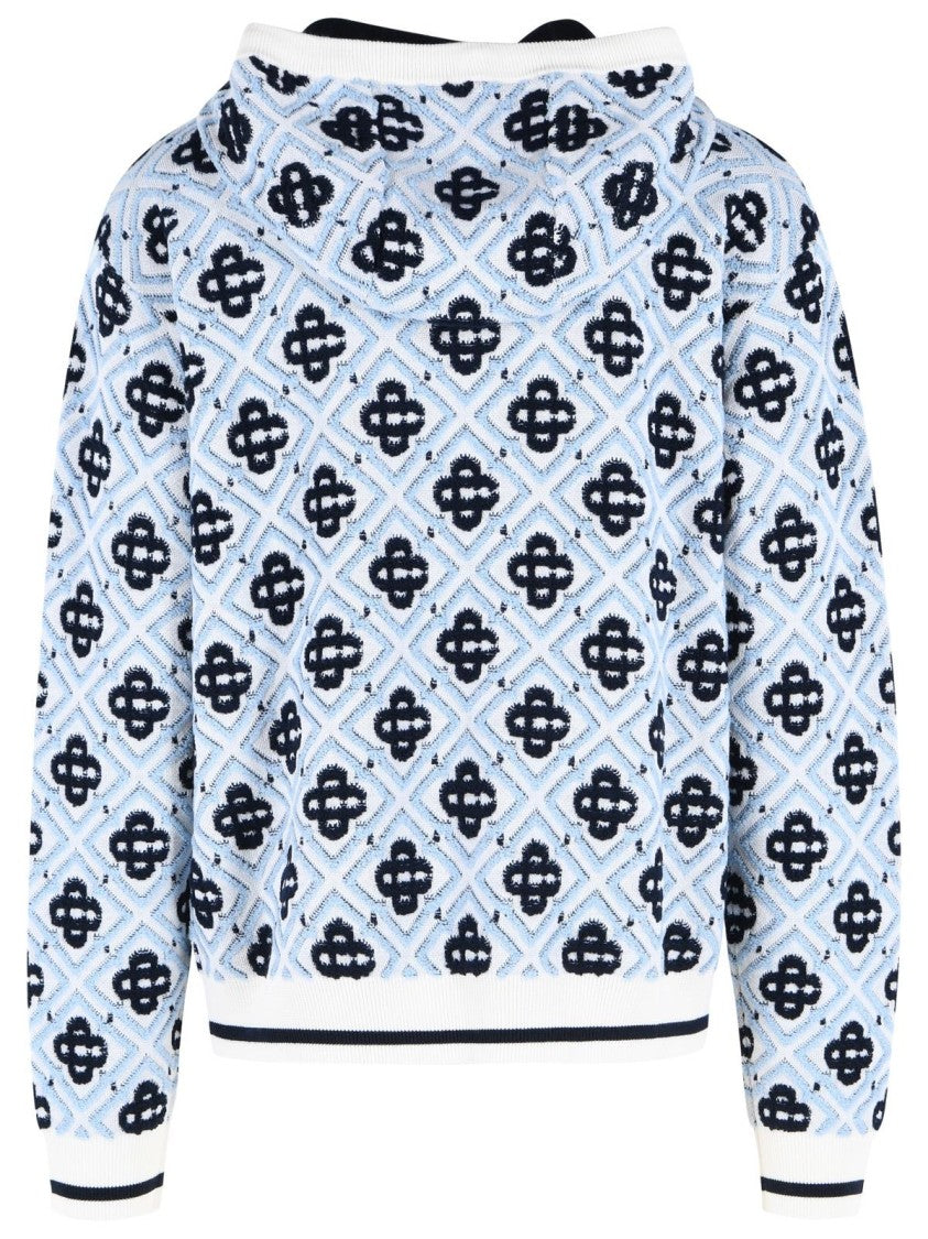 Casablanca Blue Wool Sweatshirt